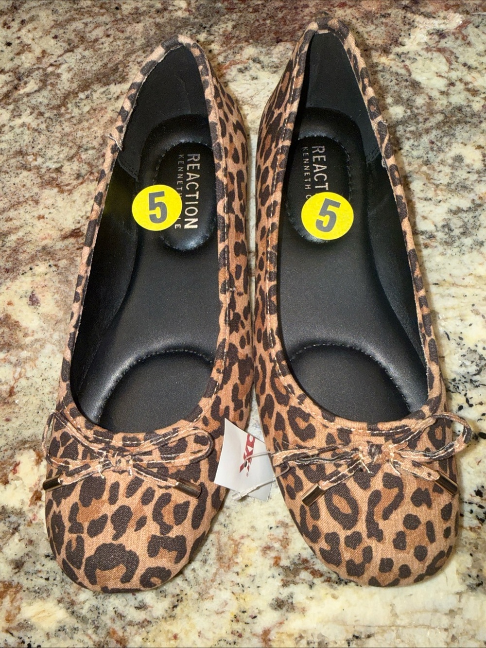 Reaction Kenneth Cole Leopard Print Ballet Flats - Brown/Black
